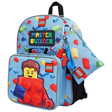 LEGO® Master Builder Backpack with Detachable Lunch Box & Accessory Pouch