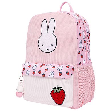 Miffy Strawberry Mini Backpack With Charm, Lightweight Design