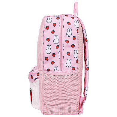 Miffy Strawberry Mini Backpack With Charm, Lightweight Design