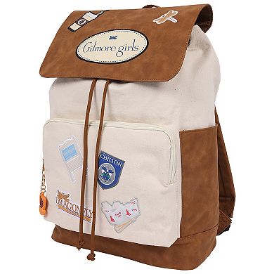 Gilmore Girls Stars Hollow Canvas Backpack with Laptop Sleeve & Charm Keychain