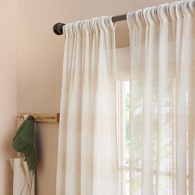 Town & Country Basics 2-Pack Pax Semi-Sheer Stripe Light Filtering Window Curtain Panels