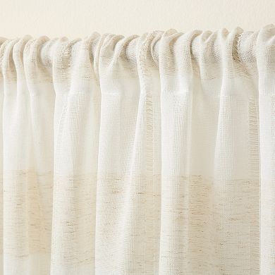 Town & Country Basics 2-Pack Pax Semi-Sheer Stripe Light Filtering Window Curtain Panels