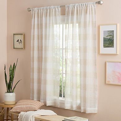 Town & Country Basics 2-Pack Pax Semi-Sheer Stripe Light Filtering Window Curtain Panels