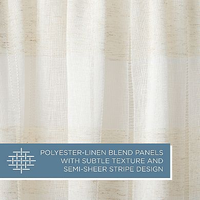 Town & Country Basics 2-Pack Pax Semi-Sheer Stripe Light Filtering Window Curtain Panels