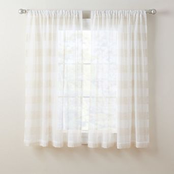 Town & Country Basics 2-Pack Pax Semi-Sheer Stripe Light Filtering Window Curtain Panels