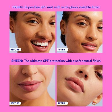 SPF on the Glow Set with Preen Screen SPF 50 Mist & Sheen Screen Lip Balm Duo