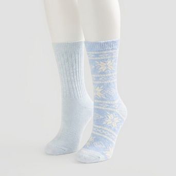 Women's Sonoma Goods For Life® Heritage Fair Isle Supercozy 2-Pack Crew Socks