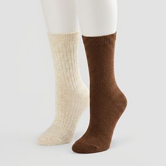 Women's Sonoma Goods For Life® Lurex Supercozy 2-Pack Crew Socks