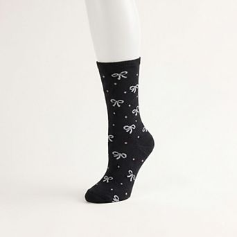 Women's Bows & Dots Crew Socks