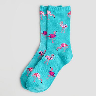 Women's Flamingos Crew Socks