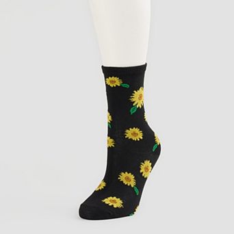 Women's Sunflowers Crew Socks