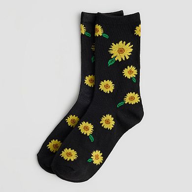 Women's Sunflowers Crew Socks
