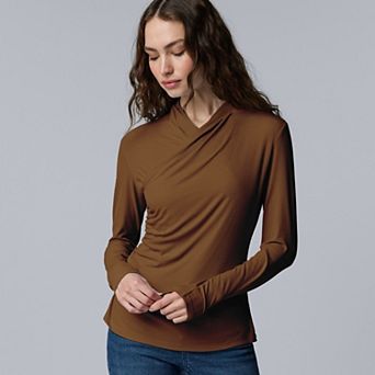 Women's Simply Vera Vera Wang Long Sleeve Wrap Top