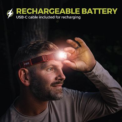 CORE® 2-Piece 600-Lumen Rechargeable Headlamp Set