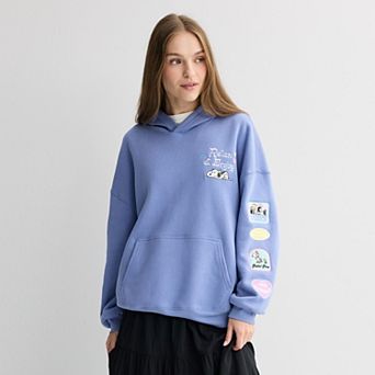 Juniors' Peanuts Oversized Graphic Hoodie