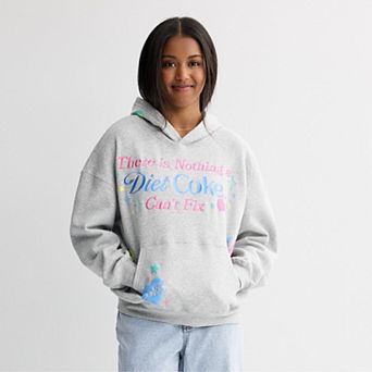 Juniors' Diet Coke Oversized Graphic Hoodie