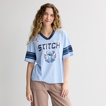 Juniors' Disney's Stitch Graphic Fashion Tee