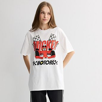 Juniors' Disney's Mickey Mouse Motors Graphic Tee