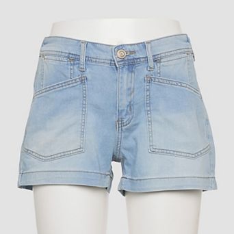 Juniors' Project Indigo Mid-Rise Shorts