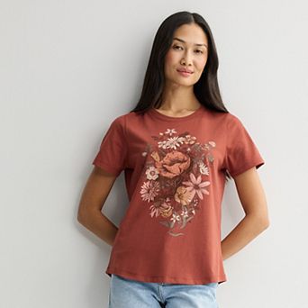 Women's Vintage Fall Floral Bunch Graphic Tee
