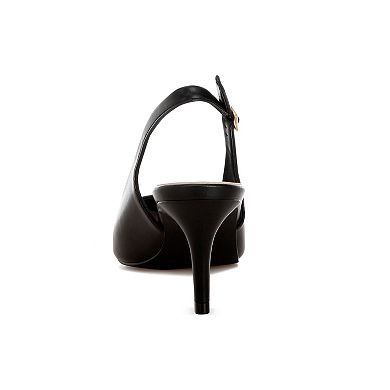 London Rag Jaoba Women's Slingback Pointed Toe Heels