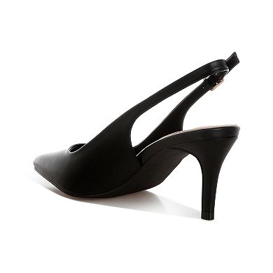 London Rag Jaoba Women's Slingback Pointed Toe Heels
