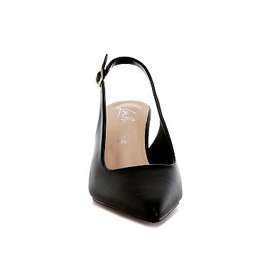 London Rag Jaoba Women's Slingback Pointed Toe Heels