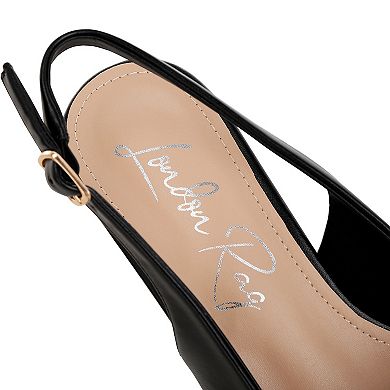 London Rag Jaoba Women's Slingback Pointed Toe Heels