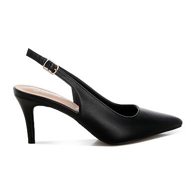 London Rag Jaoba Women's Slingback Pointed Toe Heels