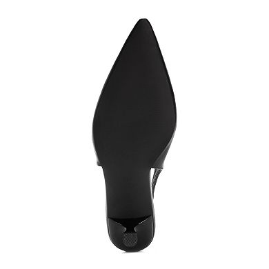 London Rag Shala Women's Pointed Toe Slingback Heels