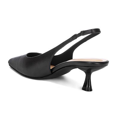 London Rag Shala Women's Pointed Toe Slingback Heels