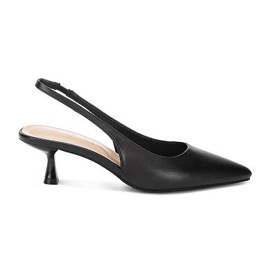 London Rag Shala Women's Pointed Toe Slingback Heels