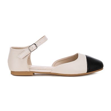 London Rag Clevea Women's Ankle Strap Pointed Toe Flats