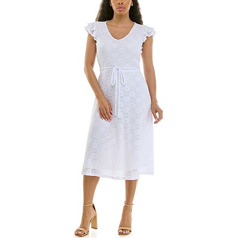 Женские платья Nina Leonard Women's Nina Leonard V-Neck Fit & Flare Dress