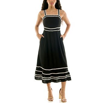 Women's Nina Leonard Fit & Flare Midi Dress