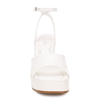 London Rag Sangria Women's Ankle Strap Wedge Sandals
