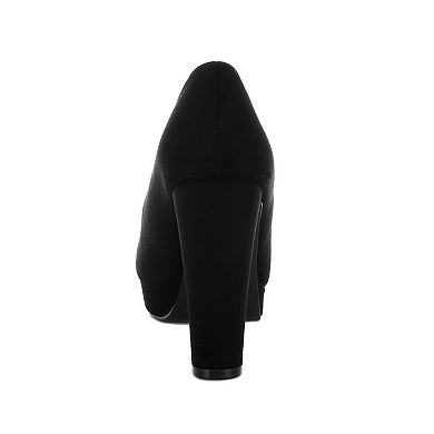 London Rag Olanta Women's Block Heel Pumps