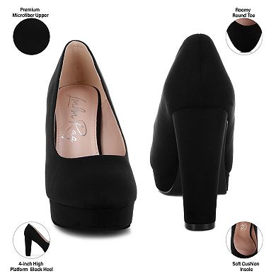 London Rag Olanta Women's Block Heel Pumps