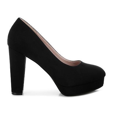 London Rag Olanta Women's Block Heel Pumps
