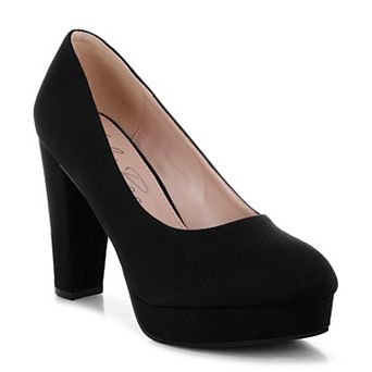 London Rag Olanta Women's Block Heel Pumps