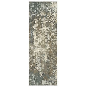 Modern Abstract Area Rug Non Slip Stain Resistant Vacuum Clean Ultra Thin Carpet for Bedroom