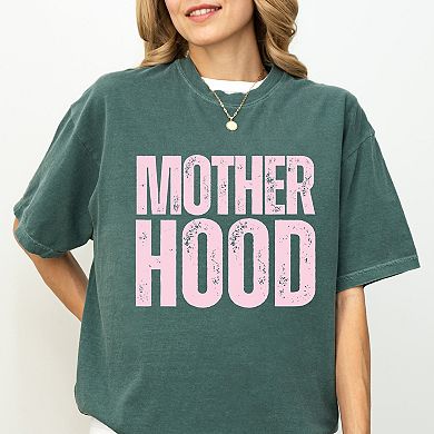 Motherhood Bold Stacked - Women's Garment Dyed Graphic T-Shirt