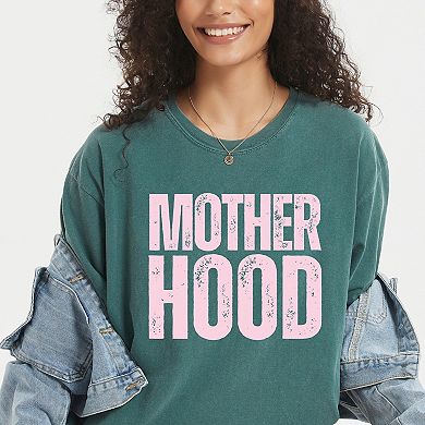 Motherhood Bold Stacked - Women's Garment Dyed Graphic T-Shirt