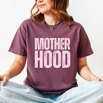 Motherhood Bold Stacked - Women's Garment Dyed Graphic T-Shirt