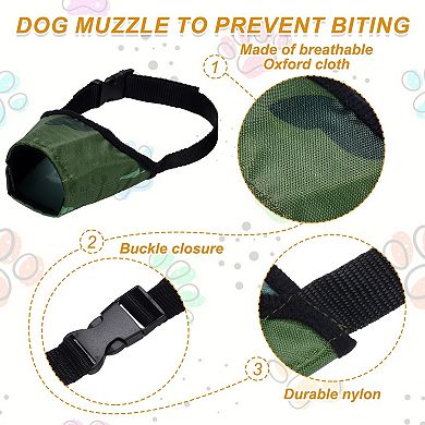 Dog Mouth Cover Adjustable Breathable Protection Dog Muzzles 1Pc