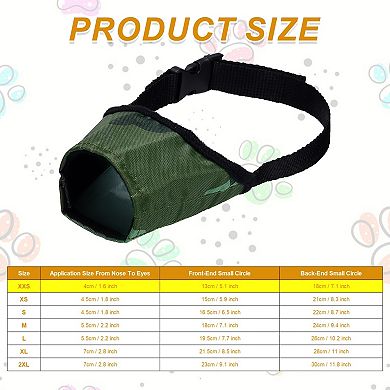 Dog Mouth Cover Adjustable Breathable Protection Dog Muzzles 1Pc