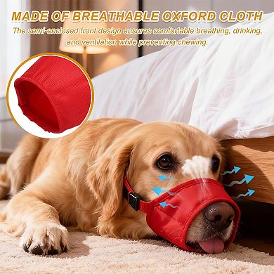 Dog Mouth Cover Adjustable Breathable Protection Dog Muzzles 1Pc