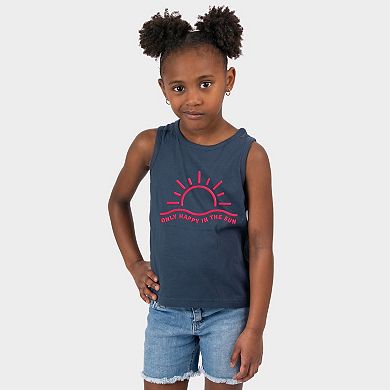 Only Happy In The Sun Puff Print - Youth Tank Top