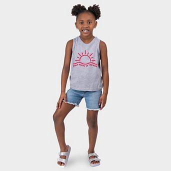 Only Happy In The Sun Puff Print - Youth Tank Top