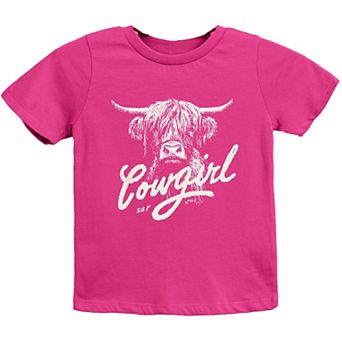 Cowgirl Highland Cow - Youth Short Sleeve Graphic T-Shirt